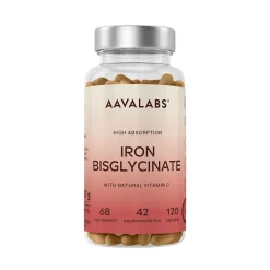 Aavalabs Eisenbisglycinat mit Vitamin C | Hochdosiert für Eisenmangel | 4-Monats-Vorrat><noscript><img width=
