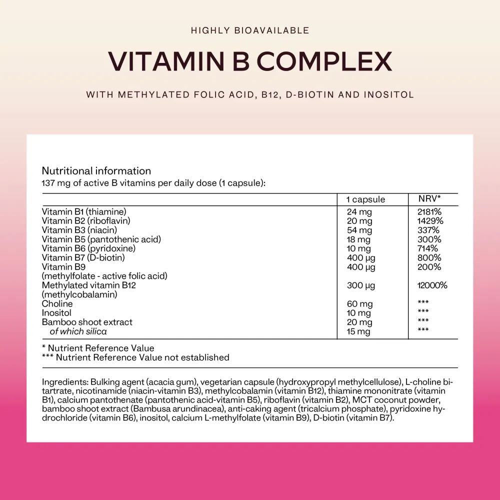 Aavalabs Vitamin B Komplex hochdosiert | Vegan, mit B12, B6, B1, B9 uvm. | 6-Monats-Vorrat| Outlet