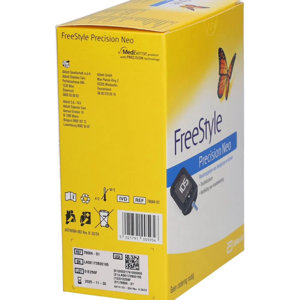 Abbott FreeStyle Precision Neo Blutzucker- und Ketonmesssystem| New