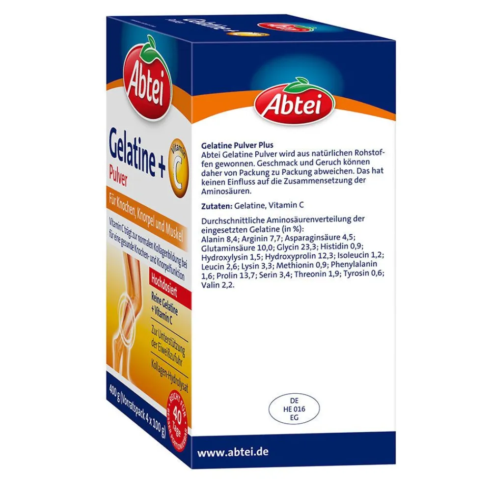 ® Gelatine Pulver Plus Mit Vitamin C | 400 g>Abtei Online