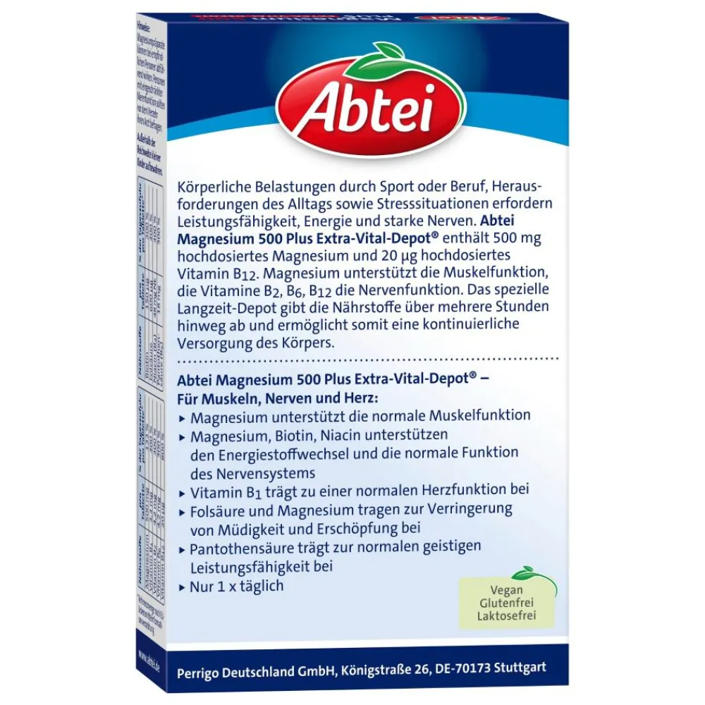 Magnesium 500 Plus Extra-Vital-Depot>Abtei Online