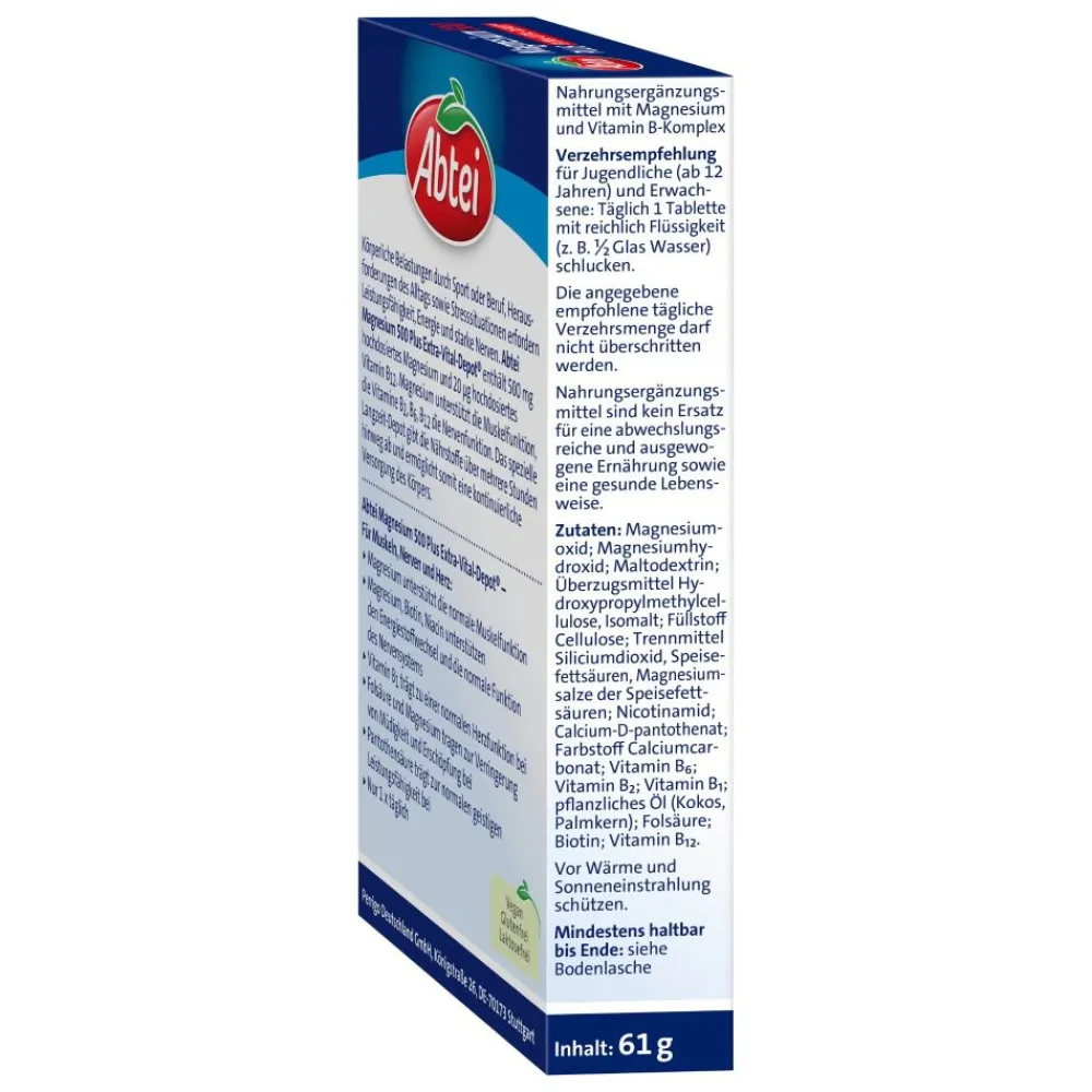 Magnesium 500 Plus Extra-Vital-Depot>Abtei Online