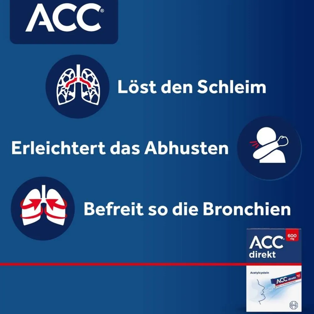 ® direkt 600 mg bei Husten - als Direkt-Stick für unterwegs, nur 1 x täglich|ACC New