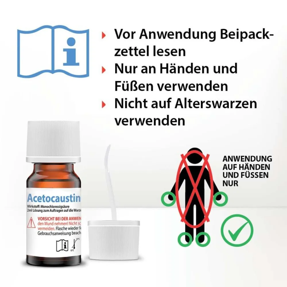 Acetocaustin Lösung Warzenmittel> New