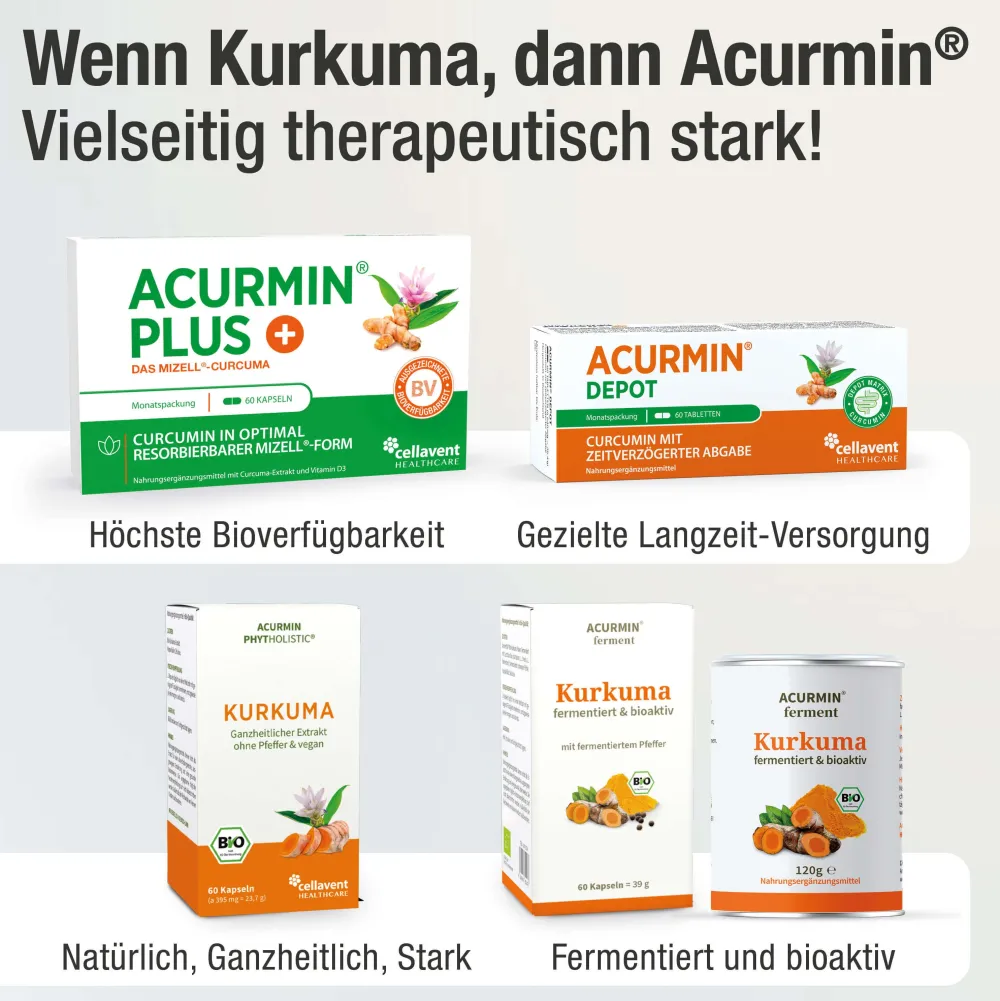 Acurmin PLUS – 185x bessere Curcumin Aufnahme>
