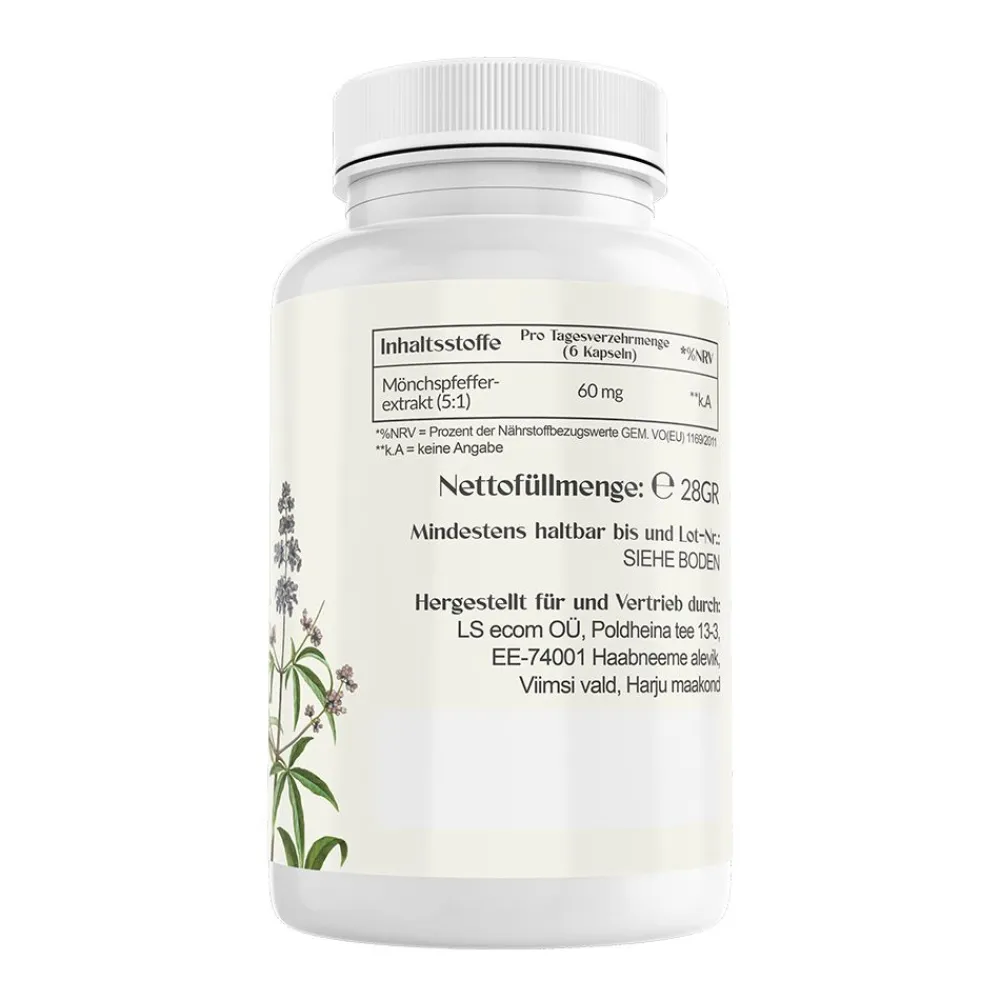 Adema Natural® Mönchspfeffer Kapseln für Frauen | weibliche Balance & Sinnlichkeit| Discount