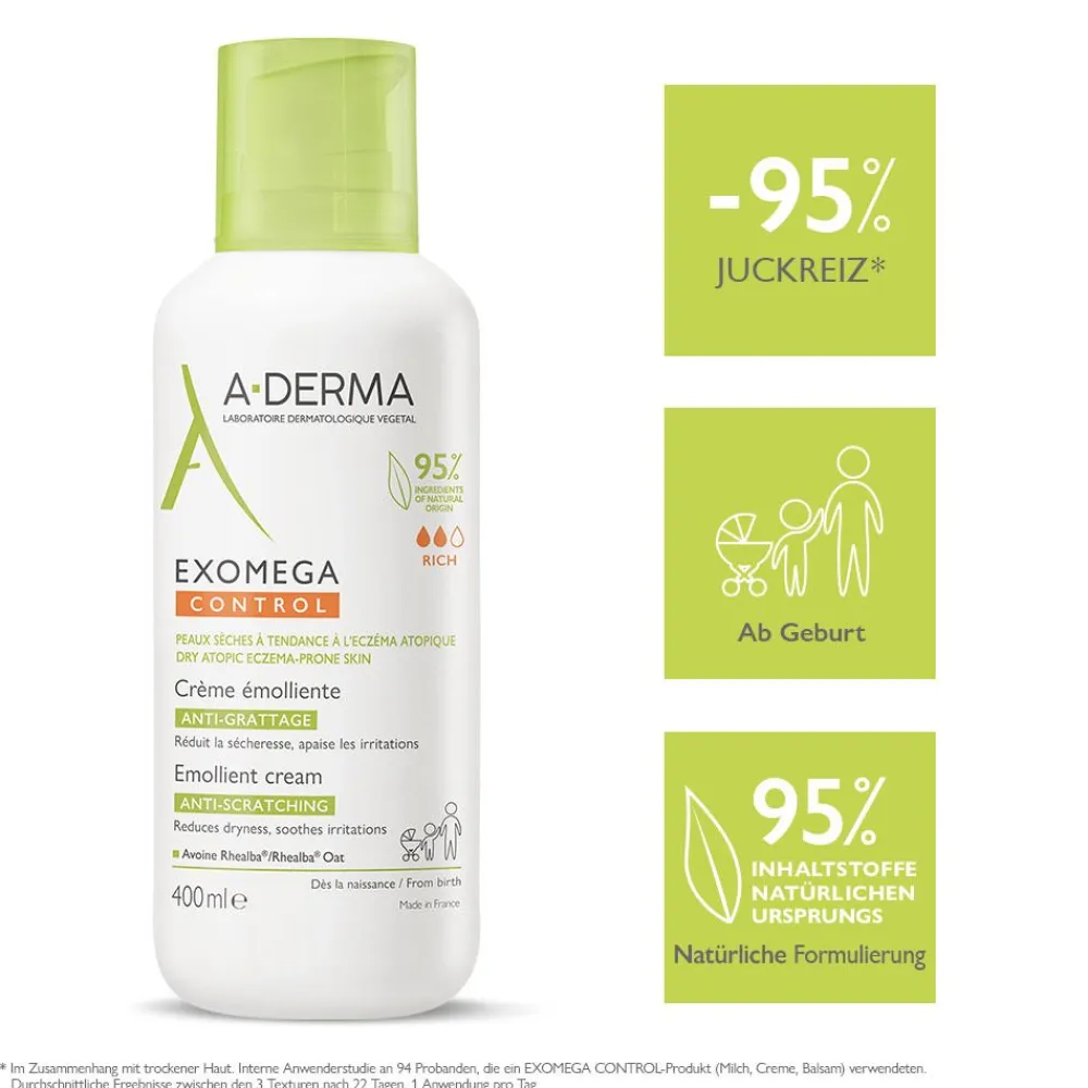 EXOMEGA Control Creme für zu Neurodermitis neigende Haut|A-Derma Hot