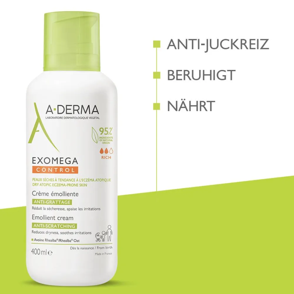 EXOMEGA Control Creme für zu Neurodermitis neigende Haut|A-Derma Hot