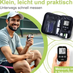 adia Blutzuckermessgerät (mmol/L) + 110 Blutzuckerteststreifen + 110 Lanzetten|diabetikerbedarf Discount