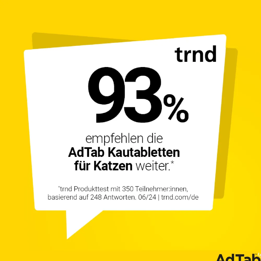AdTab Kautabletten für Katzen über 2 bis 8 kg gegen Zecken und Flöhe, schnelle Abtötung von Parasiten für die Dauer von einem Monat> Clearance