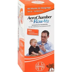 Inhalierhilfe mit Maske für Säuglinge (von 0 - 18 Monaten)|Aerochamber Hot
