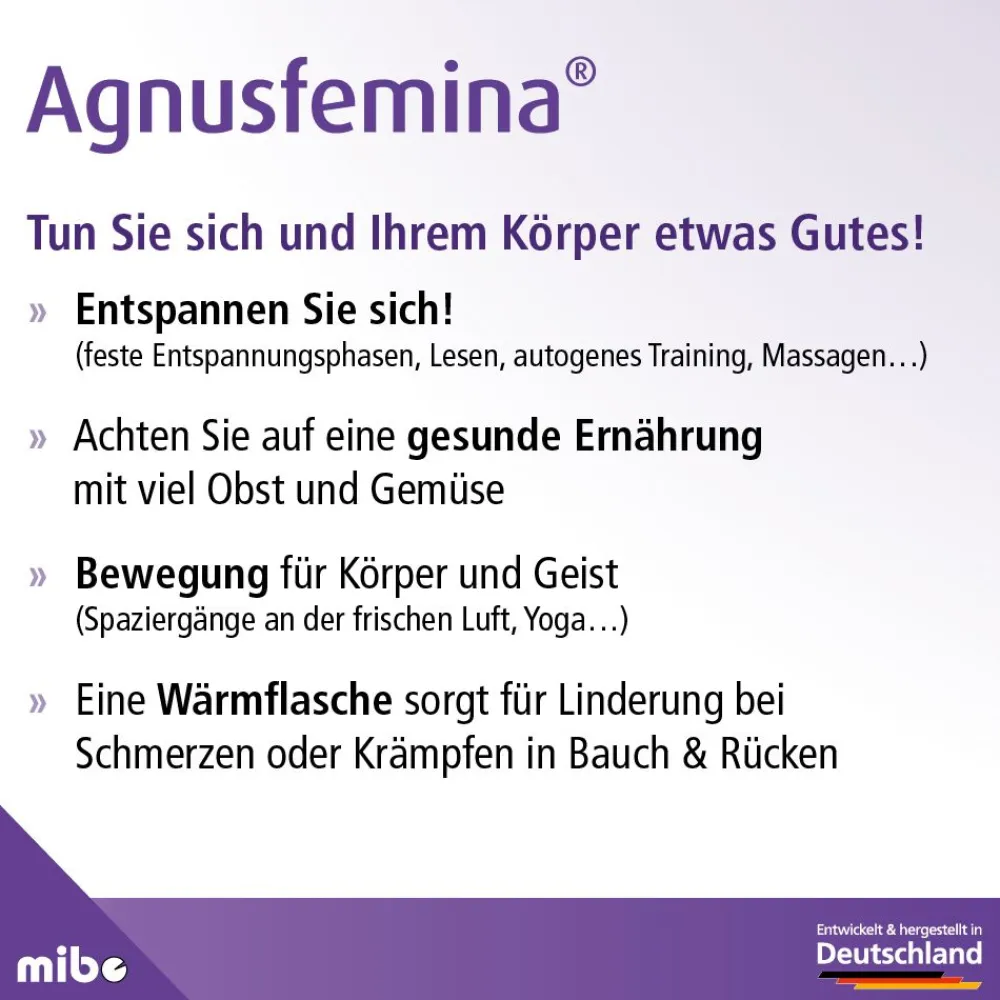 Agnusfemina® – natürliche Hilfe bei Menstruationsbeschwerden>