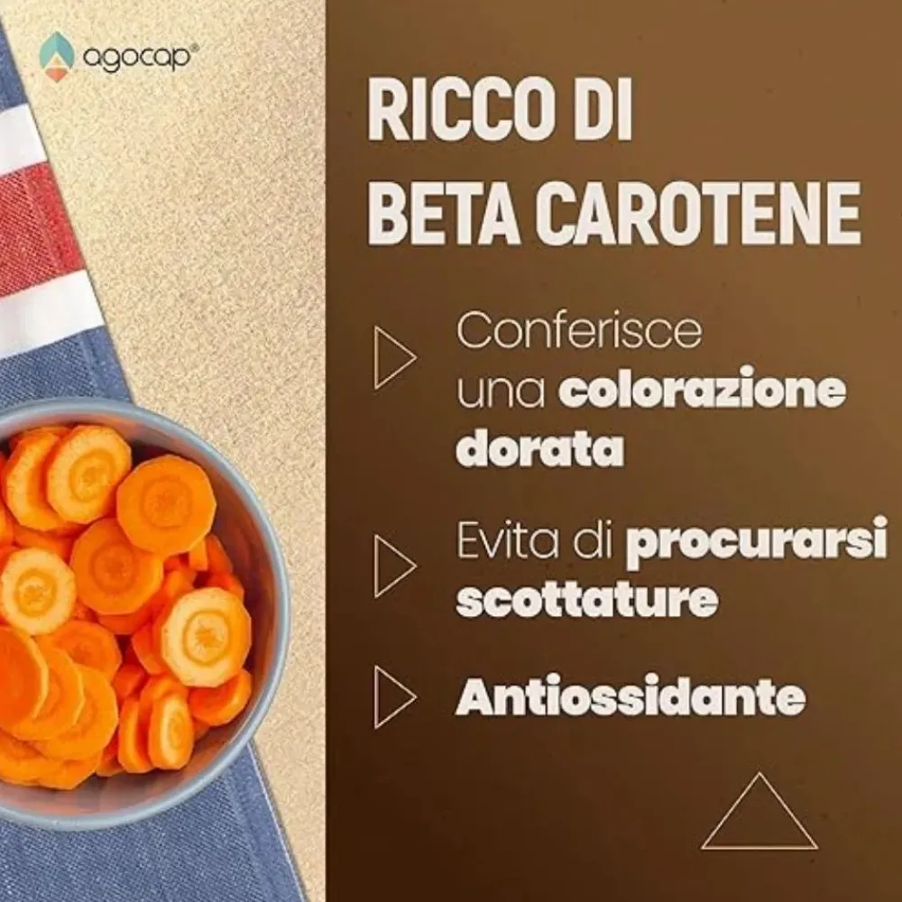 Agocap – Beta-Carotin Bräunungskapseln – Sonnenbräune Komplex mit Lycopin, Kupfer, Selen & Vitaminen> Hot