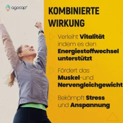 Agocap – Magnesium Komplex aus 5 Quellen – für Muskeln, Energie & Nerven – Nahrungsergänzungsmittel><noscript><img width=