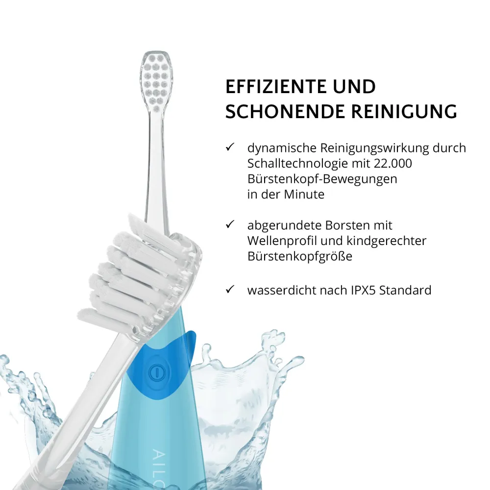 BUBBLE BRUSH Kinder-Schallzahnbürste>AILORIA Discount