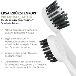 SHINE BRIGHT Charcoal Ersatzbürstenköpfe 6er Set><noscript><img width=