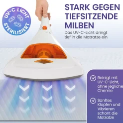 aktimeo Matratzenreinigungsgerät Milben-Handstaubsauger mit UV, ohne Beutel, 300 W><noscript><img width=