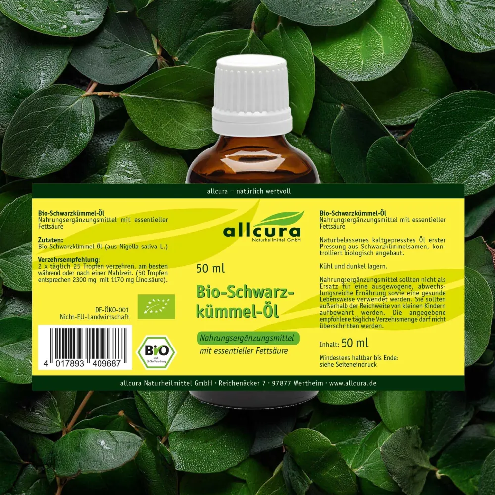Bio-Schwarzkümmelöl ägyptisch>allcura New