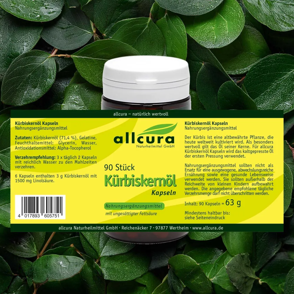 Kürbiskernöl Kapseln>allcura Online