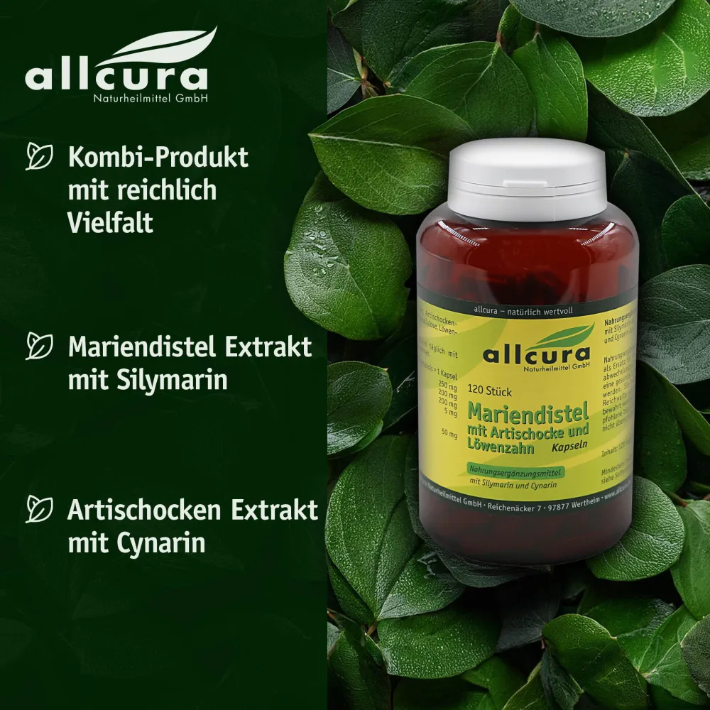 allcura Mariendistel mit Artischocke und Löwenzahn> Outlet