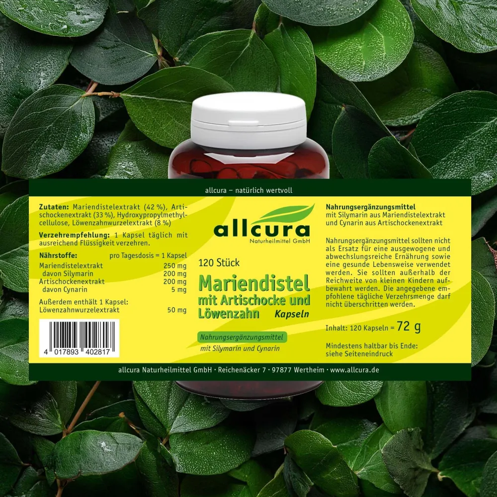 allcura Mariendistel mit Artischocke und Löwenzahn> Outlet