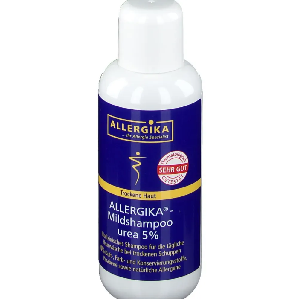 ® Mildshampoo Urea 5% - Kopfhautschonendes, schuppenlösendes Shampoo bei trockener, juckender Kopfhaut|Allergika Clearance