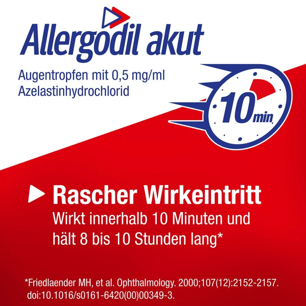 Allergodil® akut Augentropfen: Lindernde Lösung für die Augen bei Pollenallergie, Heuschnupfen, nicht-saisonaler Allergie| Sale