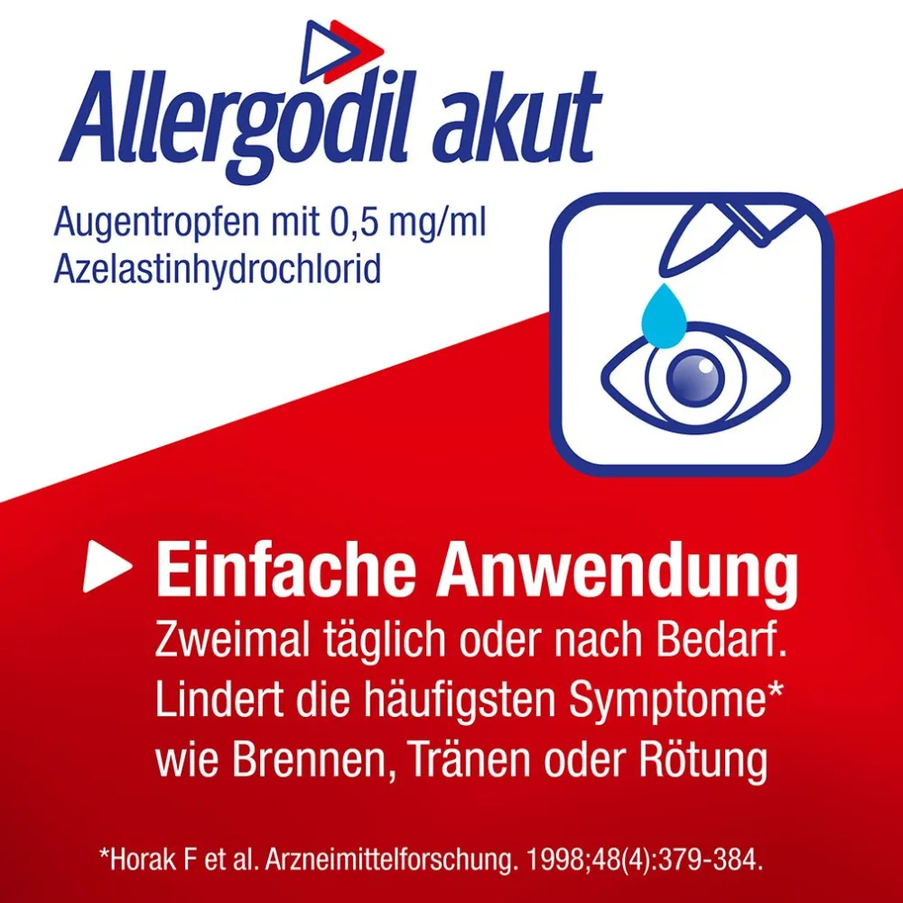 Allergodil® akut Augentropfen: Lindernde Lösung für die Augen bei Pollenallergie, Heuschnupfen, nicht-saisonaler Allergie| Sale