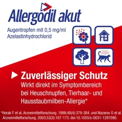 Allergodil® akut Augentropfen: Lindernde Lösung für die Augen bei Pollenallergie, Heuschnupfen, nicht-saisonaler Allergie| Sale