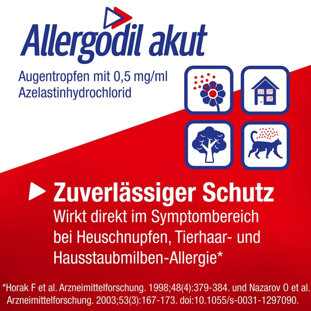 Allergodil® akut Augentropfen: Lindernde Lösung für die Augen bei Pollenallergie, Heuschnupfen, nicht-saisonaler Allergie| Sale