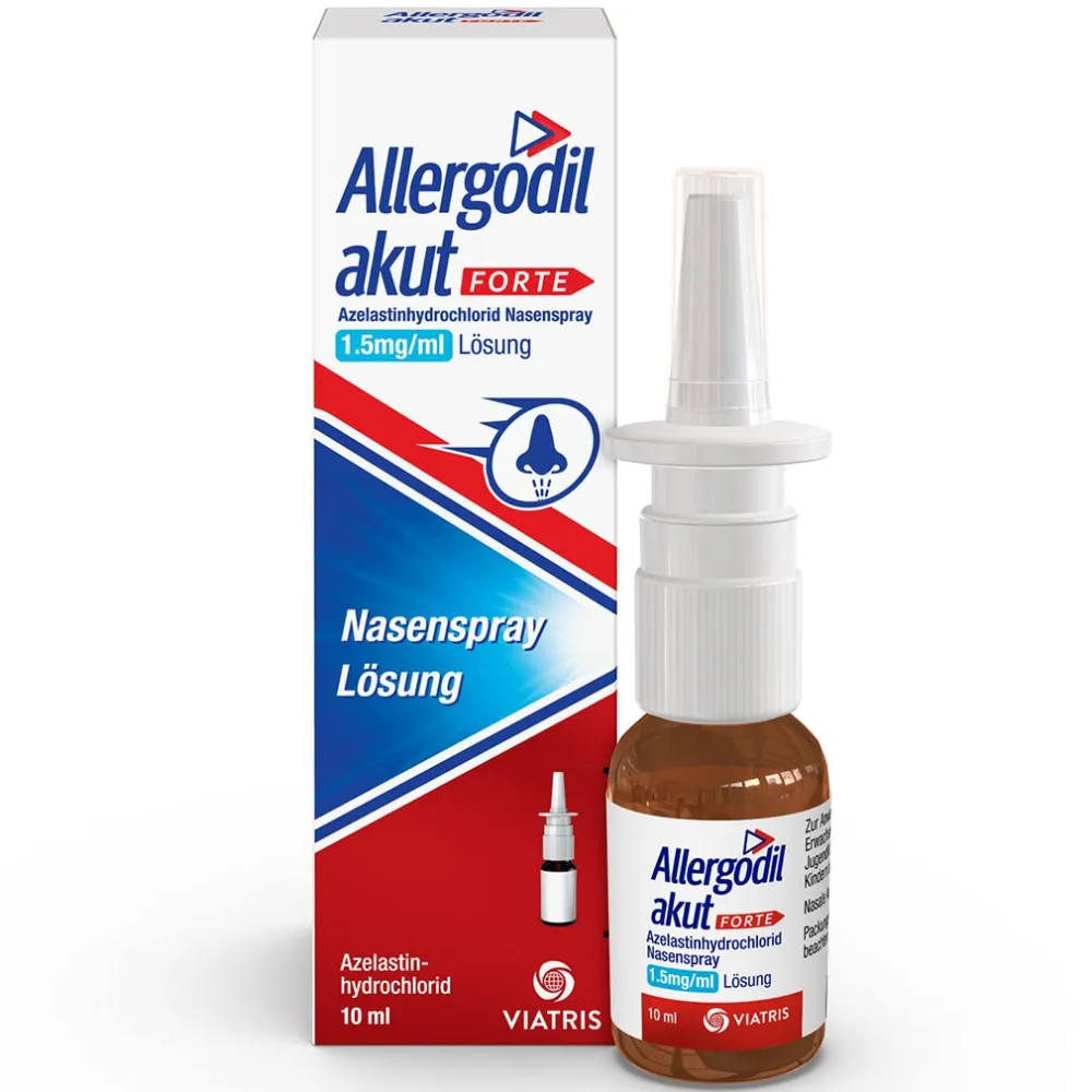 Allergodil® akut FORTE Nasenspray: Azelastin Spray gegen Heuschnupfen & nicht-saisonale allergische Rhinitis, 1,5 mg/1 ml Lösung| Outlet