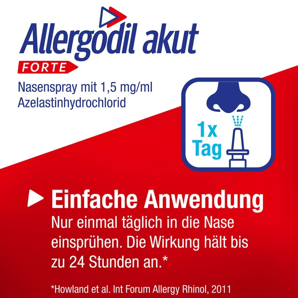 Allergodil® akut FORTE Nasenspray: Azelastin Spray gegen Heuschnupfen & nicht-saisonale allergische Rhinitis, 1,5 mg/1 ml Lösung| Outlet