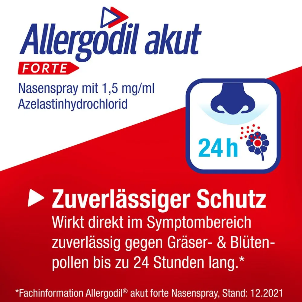 Allergodil® akut FORTE Nasenspray: Azelastin Spray gegen Heuschnupfen & nicht-saisonale allergische Rhinitis, 1,5 mg/1 ml Lösung| Outlet