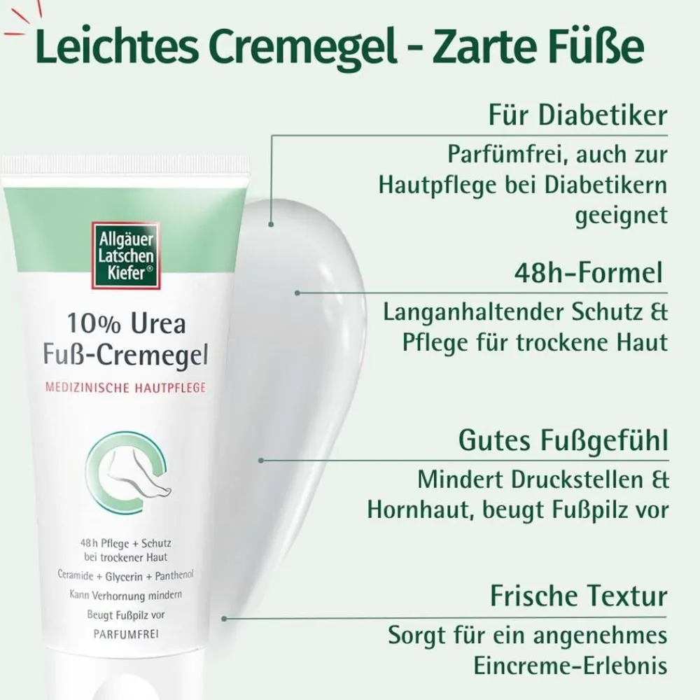 Allgäuer Latschenkiefer 10 % Urea Fuß-Cremegel| Discount