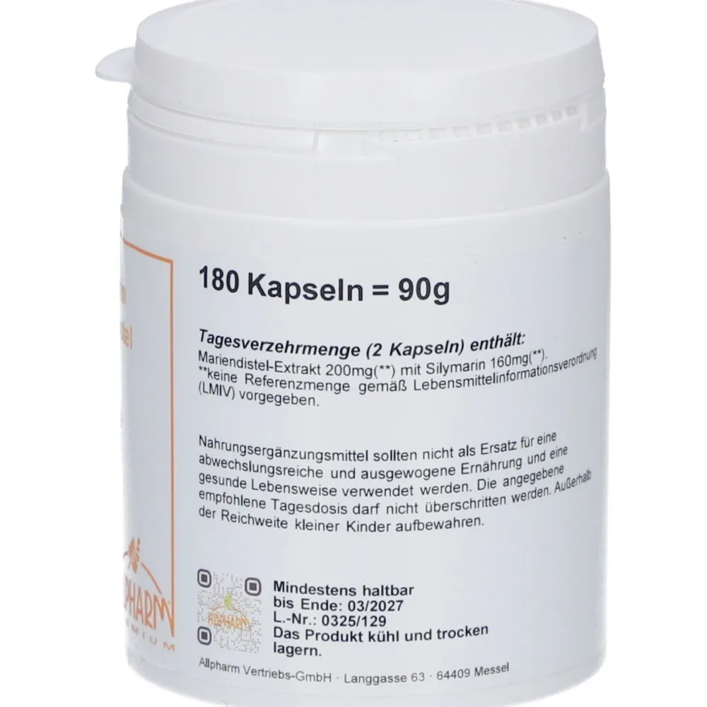 Allpharm Silymarin 80% Mariendistel Premium Kapseln> Hot