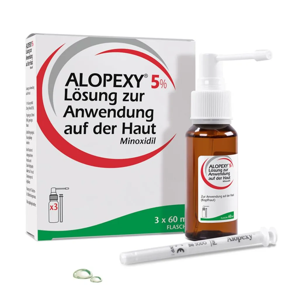 5% Lösung zur Anwendung auf der Haut 3X60 ml gegen anlagebedingten Haarausfall|Alopexy Best