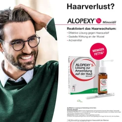 5% Lösung zur Anwendung auf der Haut 3X60 ml gegen anlagebedingten Haarausfall|Alopexy Best
