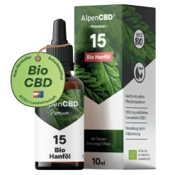 AlpenCBD 15 Bio CBD Öl - Vollspektrum CBD Hanf Tropfen mit 1.500 mg> Best