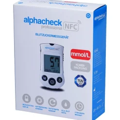 ALPHACHECK® professional Blutzuckermessgerät mmol/l Kombipack| New