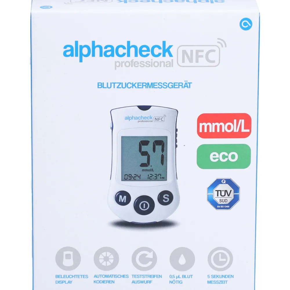 ALPHACHECK® professional Blutzuckermessgerät mmol/l eco> Outlet