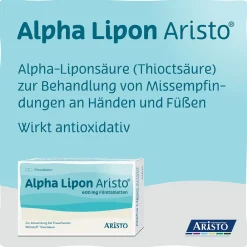 Alpha Lipon Aristo® 600 mg Filmtabletten mit Alpha-Liponsäure, gezielte Hilfe bei Missempfindungen durch diabetische Nervenschäden (Polyneuropathie)| Best
