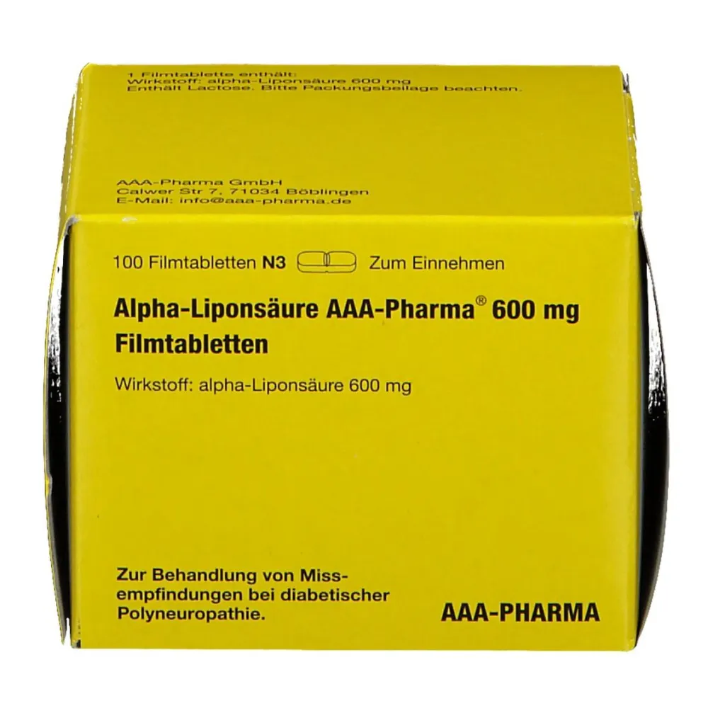 Alpha-Liponsäure AAA-Pharma® 600 mg| Online