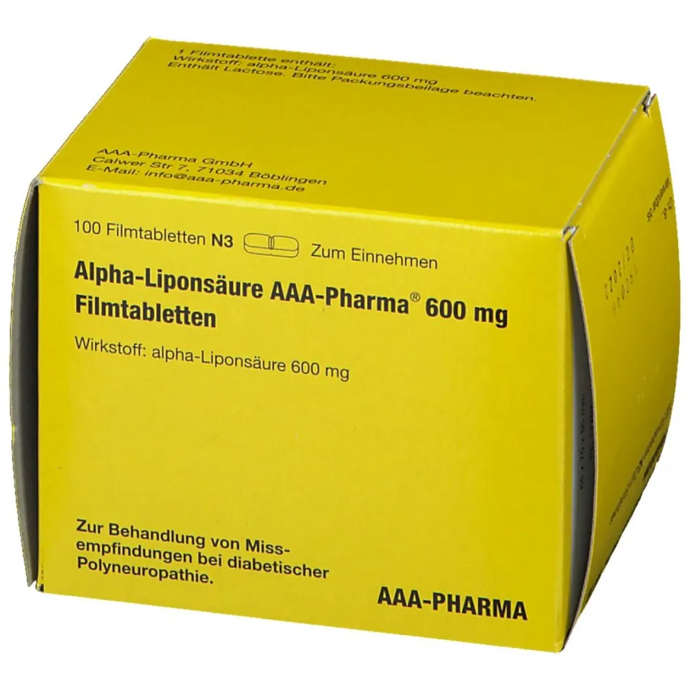 Alpha-Liponsäure AAA-Pharma® 600 mg| Online
