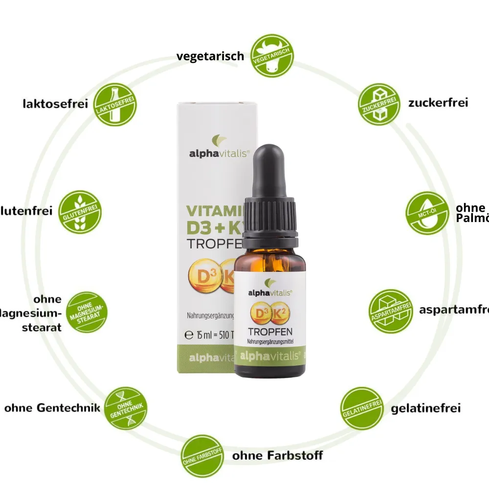 Alphavitalis® Vitamin D3 K2 Tropfen| Hot