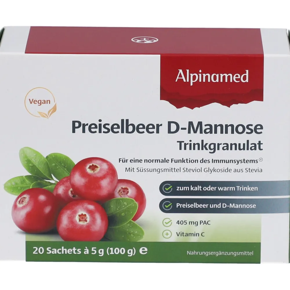 Preiselbeer Trinkgranulat>Alpinamed Hot