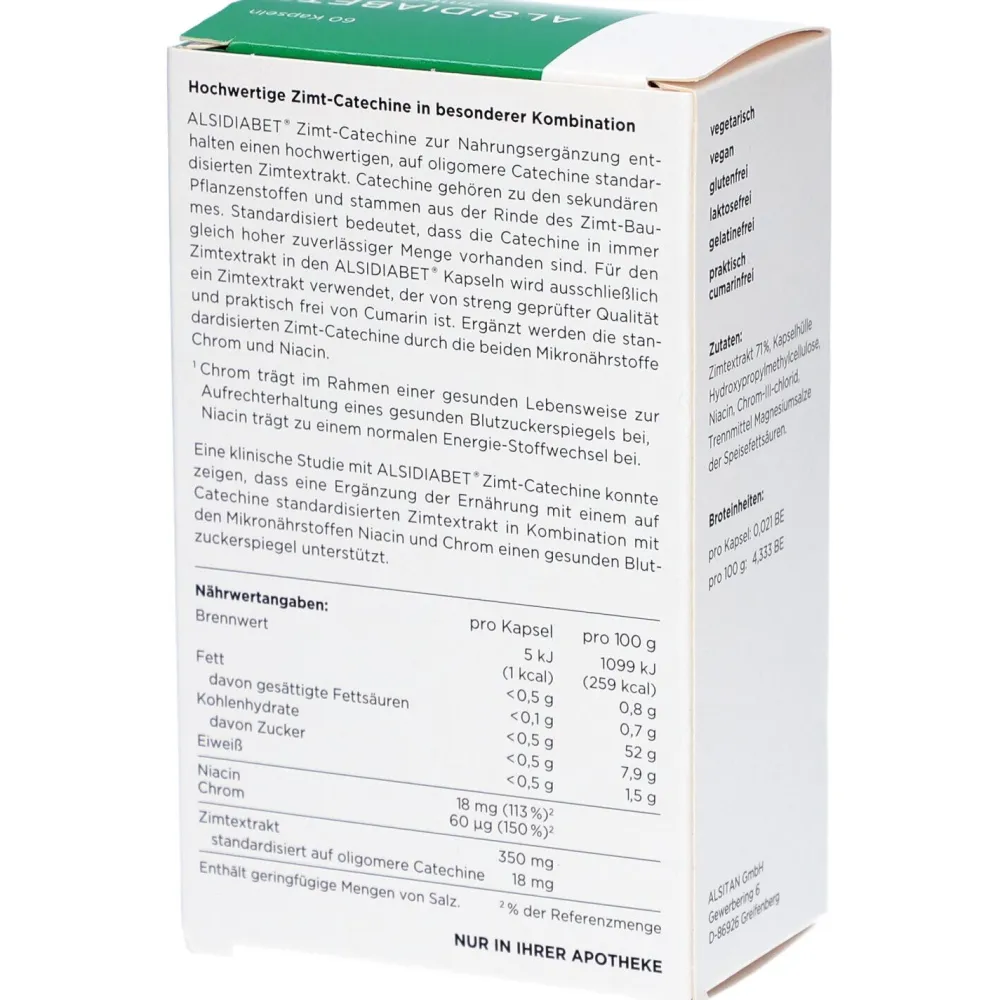 ALSIDIABET® Zimt-Catechine für Diabetiker Typ II| New