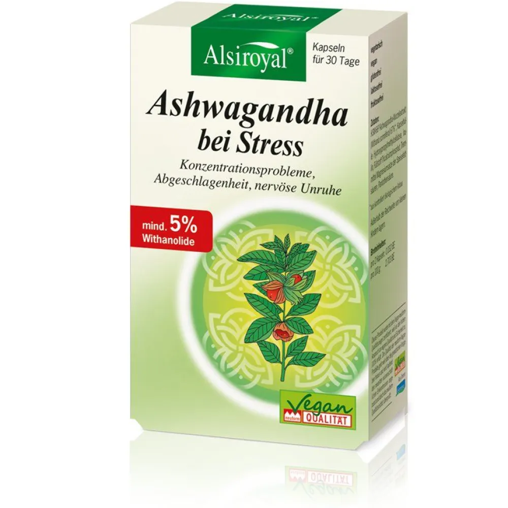 Ashwagandha bei Stress DP 60 Kapseln|Alsiroyal New