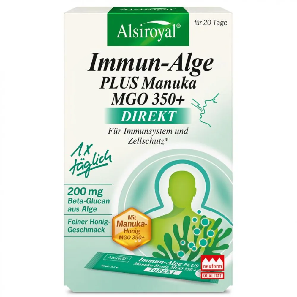 Immun-Alge plus Manuka 350+ DIREKT 20Sticks|Alsiroyal Best