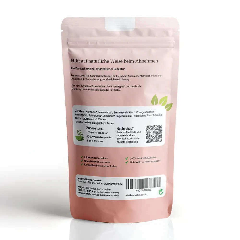 amaiva Ayurveda Tee "Slim"| Clearance