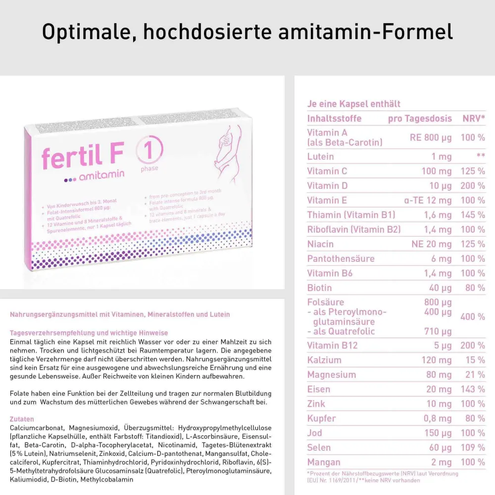 amitamin® fertil F phase 1> Discount